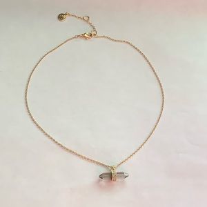 Jessica Simpson Faux Smoky Quartz Rhinestone Necklace